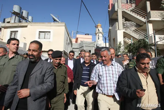 Palestinian Prime Minister, Salam Fayyad visits al-Dehasha refugee camp near the West Bank city of Bethlehem on May 12,2011. Photo by Mustafa Abu Dayeh