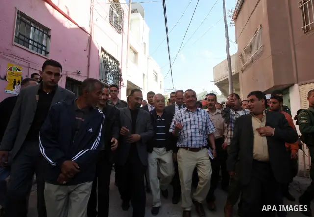 Palestinian Prime Minister, Salam Fayyad visits al-Dehasha refugee camp near the West Bank city of Bethlehem on May 12,2011. Photo by Mustafa Abu Dayeh
