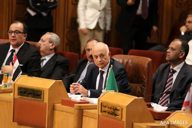 Egyptian Foreign Minister Nabil al-Arabi attends a meeting where he was unanimously elected Arab League chief at the institution's headquarters in Cairo on May 15, 2011. Photo by Ahmed Asad