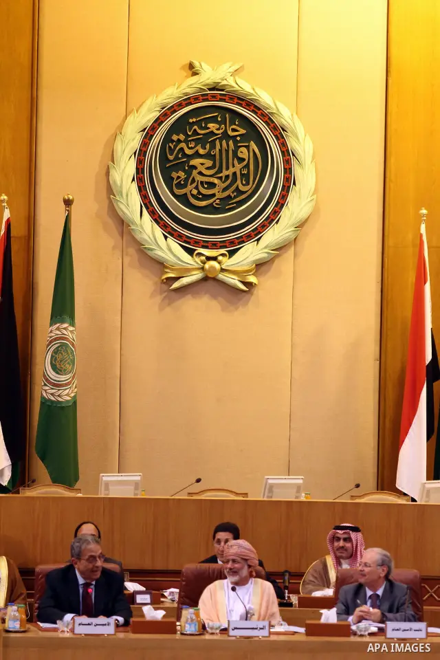 Outgoing Arab League secretary general Amr Mussa attends his last meeting as the league's chief at the Arab League headquarters in Cairo on May 15, 2011. Photo by Ahmed Asad