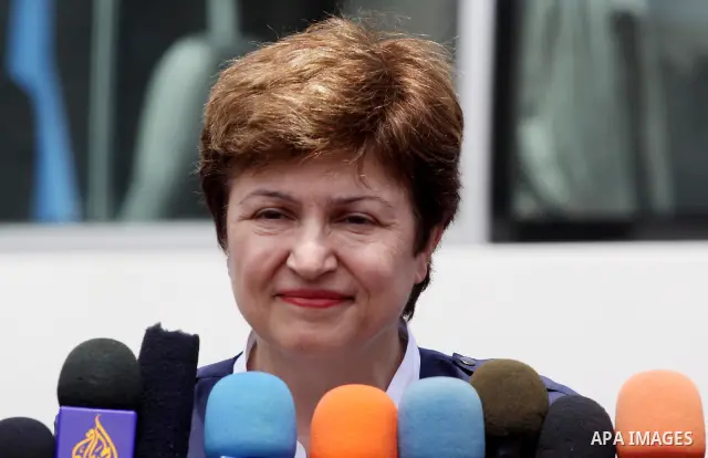 European Commissioner for international cooperation, humanitarian aid and crisis response, Kristalina Georgieva delivers a speech during a press conference in Gaza City on May 16, 2011. Photo by Mohammed Asad