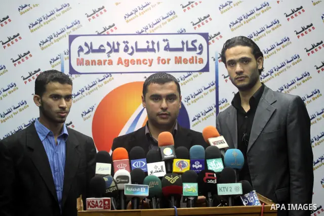 Palestinian coalition coordinator to protect the reconciliation, Ramadan Razeq delivers speech during a press conference in Gaza city on May 17,2011. Photo by Mohammed Asad