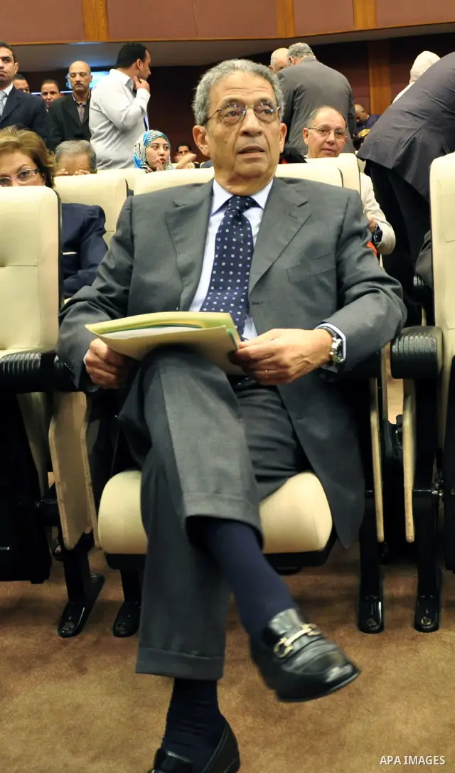 Egyptian former Secretary-General of the Arab League, Amr Moussa participate in the National Reconciliation Conference in Cairo, Egypt on May 21,2011. Photo by Ahmed Asad