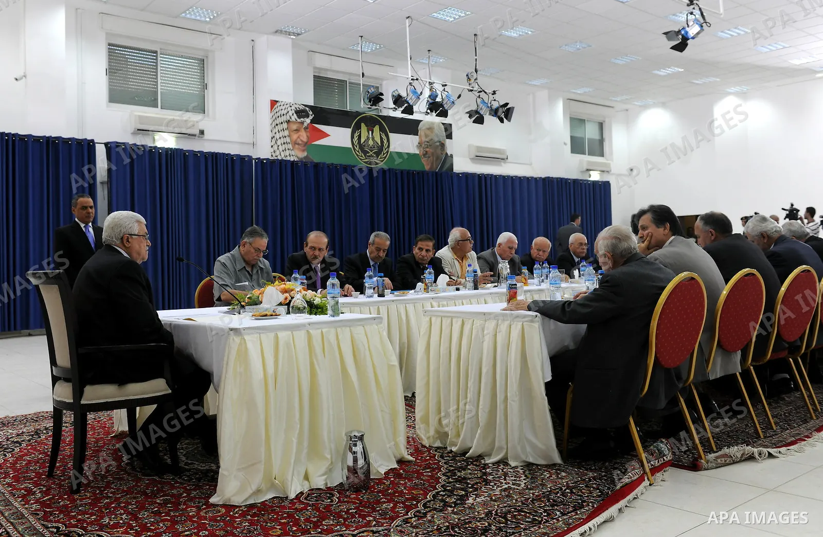 Palestinian President Mahmoud Abbas (Abu Mazen) during a meeting with the Palestinian leadership in the west Bank city of Ramallah on May 25, 2011. photo by Thaer Ganaim