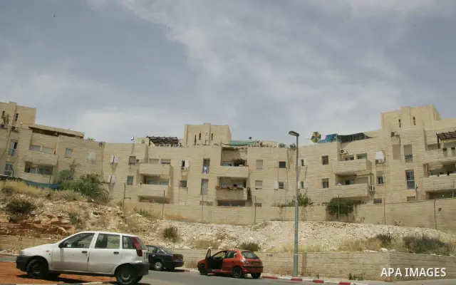 The east Jerusalem neighbourhood of Ras al-Amud on May 26, 2011, after the protest yesterday by Palestinian, Israeli and foreign activists against a ceremony inaugurating a new Jewish settlement in the area. Photo by Mah...