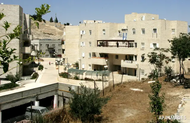 A part of jewish settlement of Harmoun Hanatsave near the Arab neighbourhood of Ras al-Amud in Jerusalem on June 15,2011. The EU foreign affairs chief, Catherine Ashton, is expected to visit Israel and the Palestinian te...