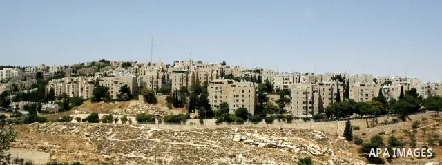 A part of jewish settlement of Harmoun Hanatsave near the Arab neighbourhood of Ras al-Amud in Jerusalem on June 15,2011. The EU foreign affairs chief, Catherine Ashton, is expected to visit Israel and the Palestinian te...
