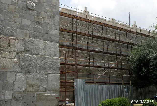 A view of Damascus gate after its restoration in Jerusalem's old city on Jun 15,2011. Photo by Mahfouz Abu Turk