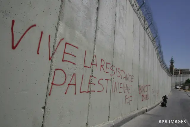 A view for a part of Israel's controversial separation barrier in jerusalem town of kubsa on June 19,2011. Israel says the projected 723 kilometres (454 miles) of steel and concrete walls, fences and barbed wire are need...