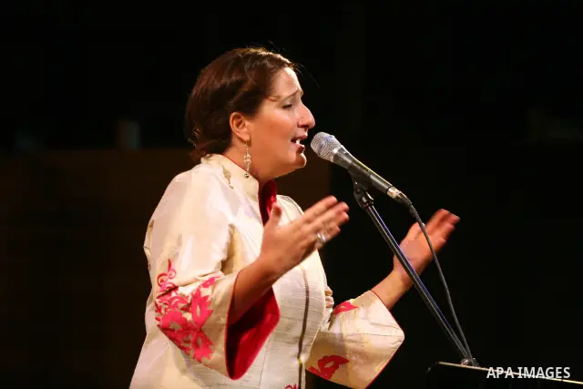 Jordanian singer, Makadi Nahas performs at the Palestine International Festival in the West Bank city of Ramallah on July 6, 2011. Photo by Issam Rimawi