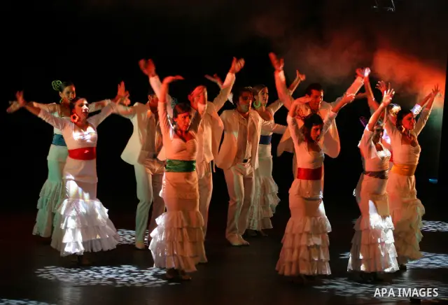 Flamenco Band 'Los Mulero' from Spain performs on the fourth day of the 13th Palestine International Festival in the West Bank town of Ramallah, 07 July 2011, The festival, organized by the Popular Art Center, will featu...