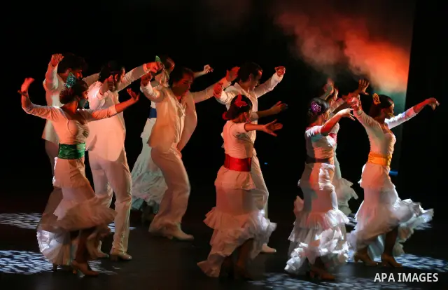 Flamenco Band 'Los Mulero' from Spain performs on the fourth day of the 13th Palestine International Festival in the West Bank town of Ramallah, 07 July 2011, The festival, organized by the Popular Art Center, will featu...