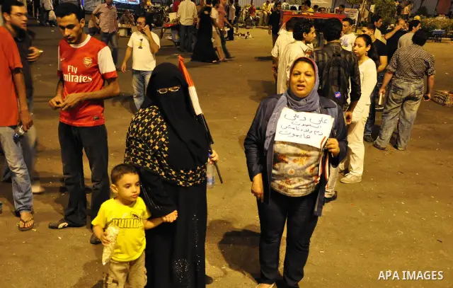 Hundreds of demonstrators gather as they spend their second night in Cairo's Tahrir Square, on July 10, 2011, at the landmark square vowing to keep up their sit-in despite a series of concessions by the Egyptian prime mi...