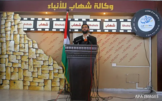 Palestinian Legislative Council member, Mosheer El Masry delivers speech during a press conference in Gaza city on July 12, 2011. Photo by Ashraf Amra