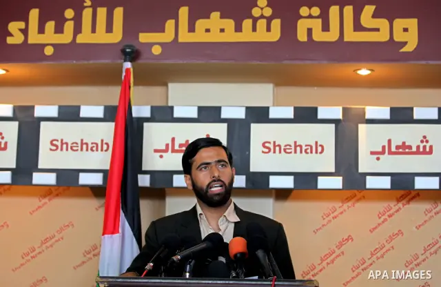 Palestinian Legislative Council member, Mosheer El Masry delivers speech during a press conference in Gaza city on July 12, 2011. Photo by Ashraf Amra