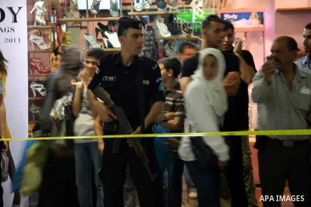 Palestinian security officers, loyal to Palestinian President Mahmoud Abbas (Abu Mazen) participate in a training session in the West Bank city of Nablus on July 12, 2011. Photo by Wagdi Eshtayah