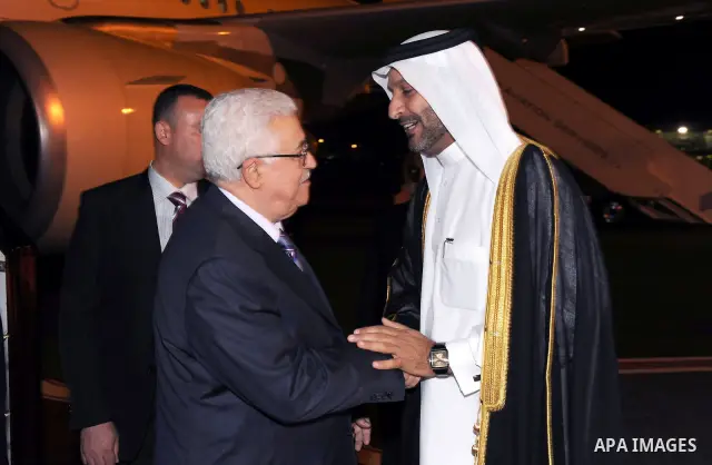 Palestinian President Mahmoud Abbas (Abu Mazen) during access to Doha on July 13, 2011. Photo by Thaer Ganaim