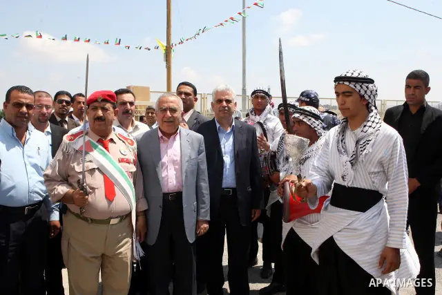 Palestinian Prime Minister, Salam Fayyad attends the opening ceremony of a new secondary school in Beit Sera village near the West Bank city of Ramallah on July 17, 2011. Photo by Mustafa Abu Dayeh