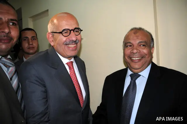 Mohamed el-Baradei meets with the Headquarters Brotherhood movement for freedom and justice in Cairo July 17, 2011. Photo by Ahmed Asad