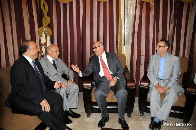 Mohamed el-Baradei meets with the Headquarters Brotherhood movement for freedom and justice in Cairo July 17, 2011. Photo by Ahmed Asad