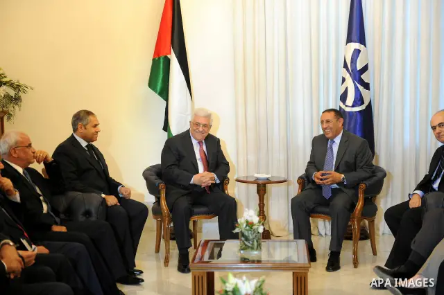 President Mahmoud Abbas (Abu Mazen) during his visit to the Secretariat of the Union for the Mediterranean in Barcelona on July 20, 2011. Photo by Thaer Ganaim