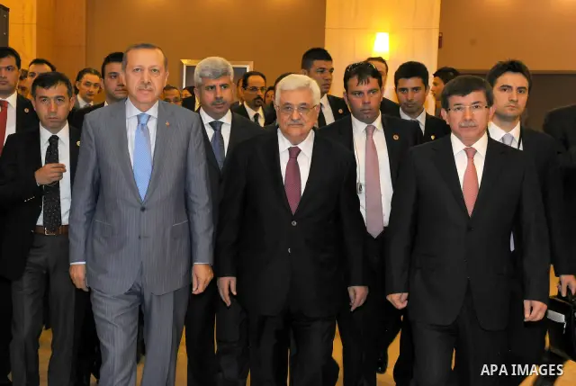 Palestinian President Mahmoud Abbas (Abu Mazen) meets with Turkish Prime Minister Recep, Tayyip Erdogan in Istanbul on July 23, 2011. Photo by Thaer Ganaim