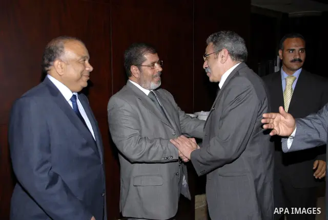Members of Egypt's Muslim Brotherhood, the country's best organised movement take part in a celebration in Cairo on July 23, 2011, to celebrate the formation of a new party, the Freedom and Justice Party, to contest up t...