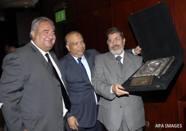 Members of Egypt's Muslim Brotherhood, the country's best organised movement take part in a celebration in Cairo on July 23, 2011, to celebrate the formation of a new party, the Freedom and Justice Party, to contest up t...