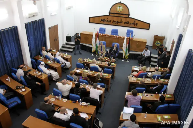 The European Parliamentary delegation visits the Palestinian Legislative Council in Gaza city on July 25, 2011. Photo by Mohammed Asad