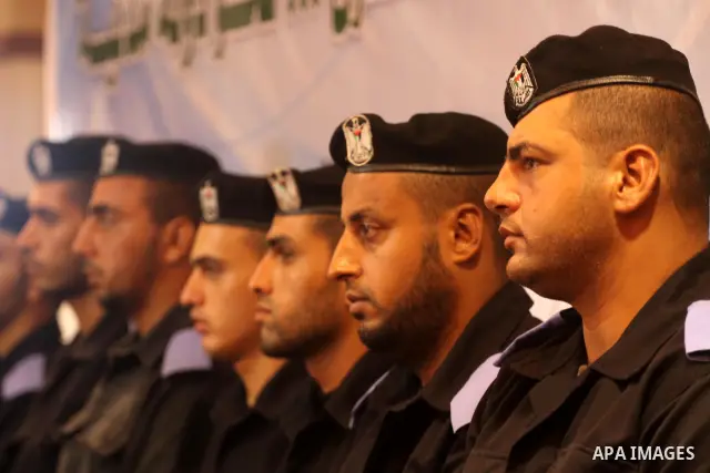 The Palestinian Interior Ministry speak about the application of law and sovereignty in Gaza Strip during a press conference on July 27, 2011. Photo by Mohammed Asad