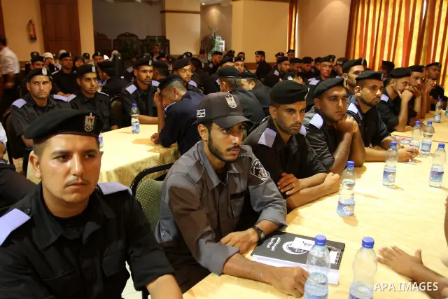 The Palestinian Interior Ministry speak about the application of law and sovereignty in Gaza Strip during a press conference on July 27, 2011. Photo by Mohammed Asad