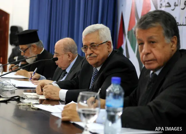 Palestinian President Mahmoud Abbas (Abu Mazen) during the Central Council meeting in the West Bank city of Ramallah on July 27, 2011. Photo by Mufeed Abu Hasnah