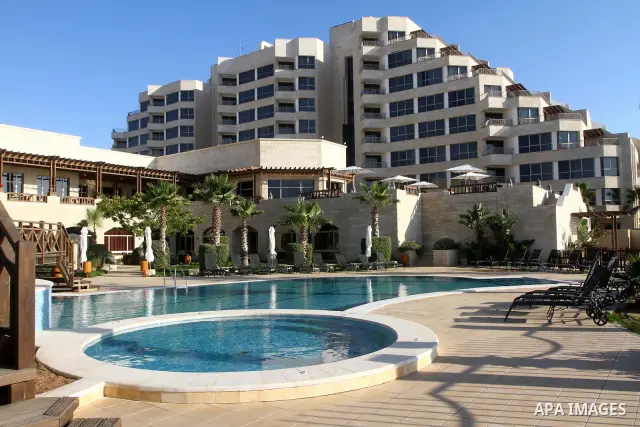 In this photo taken Monday, Aug. 8, 2011, showing Gaza Strip's first five-star Arcmed Al Mashtal hotel in Gaza City, which was recently opened. Photo by Ashraf Amra