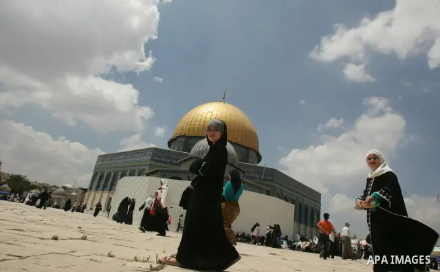 Palestinians gather for prayers at the Al Aqsa Mosque in Jerusalem, on the second Friday of the Muslim holy month of Ramadan, Friday Aug. 12, 2011. Muslims around the world are observing the holy fasting month of Ramadan...