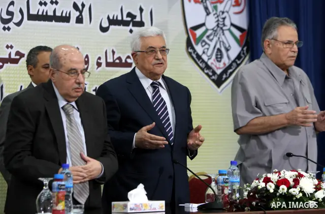 Palestinian President Mahmoud Abbas (Abu Mazen) during a meeting with the Advisory Council of the Fatah movement in the West Bank city of Ramallah on Aug.12, 2011. Photo by Thaer Ganaim