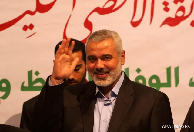 Palestinian prime minister in Gaza Strip, Ismail Haniya attends a celebration to honor the memorizers of the Holy Koran in Gaza city on August 18, 2011. Photo by Mohammed Asad