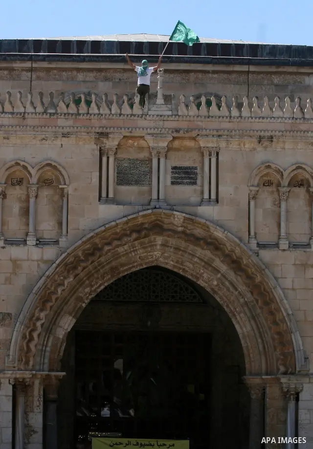 Palestinians gather for prayers at the Al Aqsa Mosque in Jerusalem, on the last Friday of the Muslim holy month of Ramadan, August 26, 2011. Muslims around the world are observing the holy fasting month of Ramadan where...