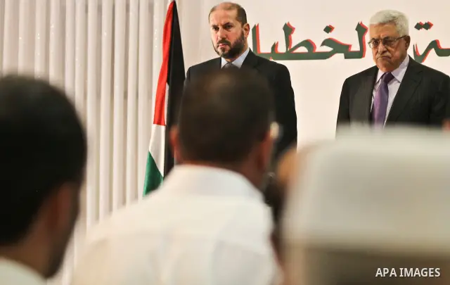 Palestinian President Mahmoud Abbas speaks during an event to mark Laylat al-Qadr in the West Bank city of Ramallah, August 27, 2011. Photo by Issam Rimawi