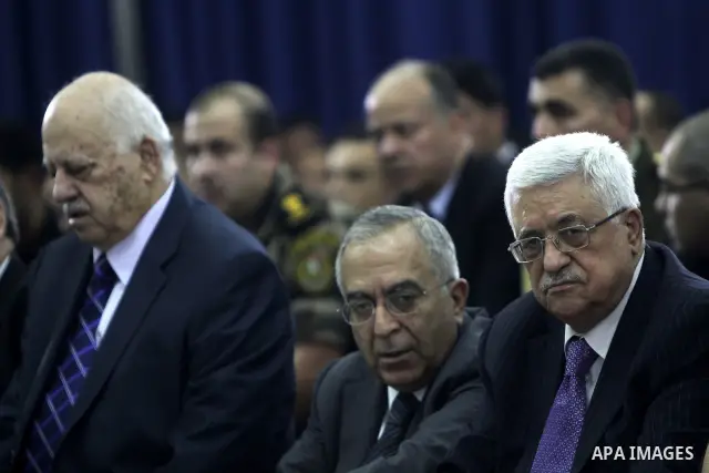 Palestinian president Mahmoud Abbas (Abu Mazen) attends the prayer of Eid al-Fitr in the West Bank city of Ramallah August 30, 2011. Eid al-Fitr marks the end of the Muslim holy month of Ramadan. Photo by Issam Rimawi