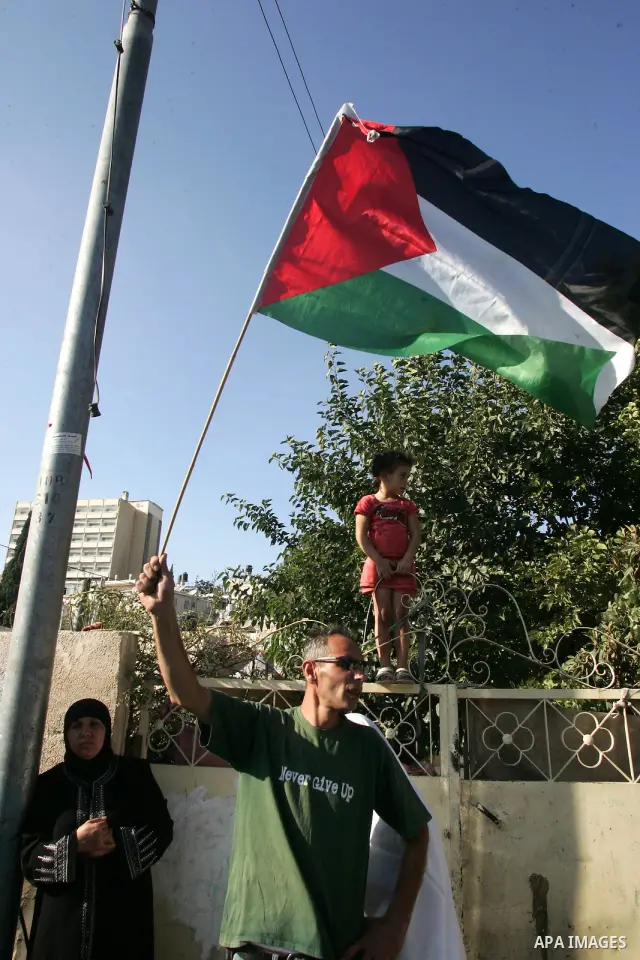 Israeli, Palestinian and foreign activists take part in a weekly demonstration against Israel's occupation of Palestinian land on Sept. 2, 2011 in the mostly Arab Jerusalem neighborhood of Sheikh Jarrah. Photo by Mahfouz...