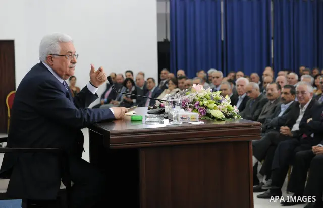 Palestinian President Mahmoud Abbas speaks about his bid for statehood recognition at the United Nations next week, during a televised speech in the West Bank city of Ramallah September 16, 2011. Abbas said on Friday he...