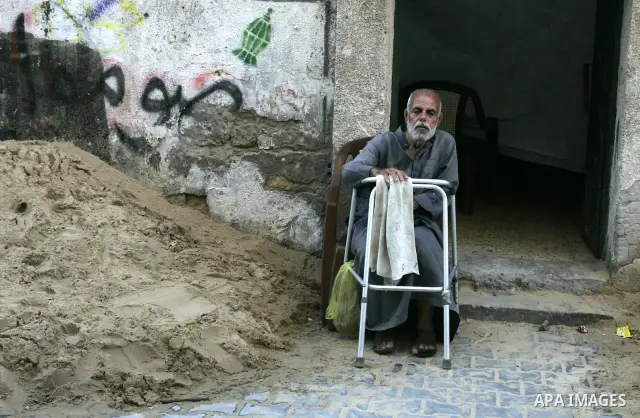 A Palestinian old man sits infront of his home in the Rafah refugee camp, southern Gaza Strip on Sep. 19, 2011. Attend the 66th General Assembly session of United Nations, which begins Tuesday, Sep. 20. The United States...