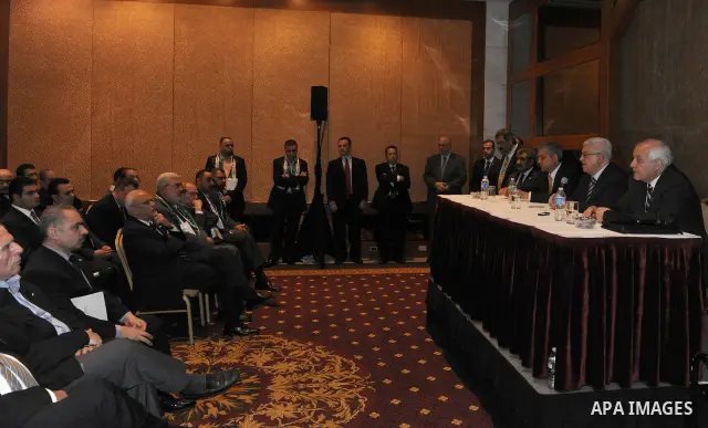 Palestinian President Mahmoud Abbas (Abu Mazen) meets with Palestinian community in U.S.A in New York on Sep. 22,2011. Photo by Mufeed Abu Hasnah