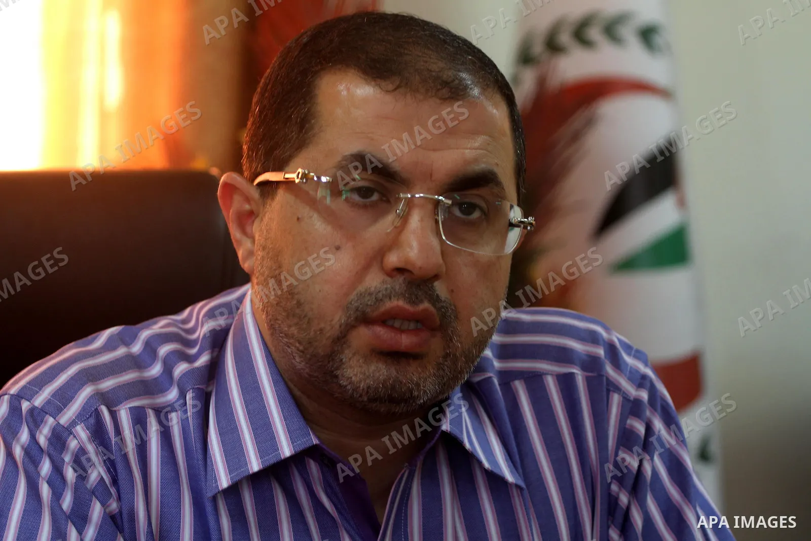 Palestinian Minister of Health, Bassem Naim delivers speech in a press conference, in Gaza city on Sep. 27, 2011. Photo by Mohammed Asad