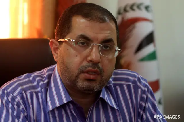 Palestinian Minister of Health, Bassem Naim delivers speech in a press conference, in Gaza city on Sep. 27, 2011. Photo by Mohammed Asad