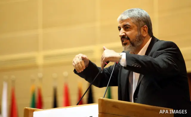 Palestinian Hamas delegation headed by Khaled Meshaal, Hamas leader during the Fifth International conference to support the Palestinian Intifada, in Tehran, "Iran" on Oct. 1-2, 2011. Photo by Mohammed Hams