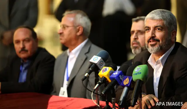 Palestinian factions after the end of the Fifth International conference to support the Palestinian Intifada, in Tehran, "Iran", on Oct. 1-2, 2011. Photo by Mohammed Hams
