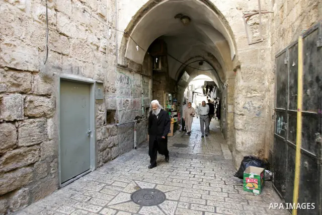 A view to the jewish houses in Jerusalem's old city on Oct. 4,2011. Jewish celebrate Kapparot which begins by reciting a prayer and then spinning the bird over their head to release the sins accumulated over the past yea...