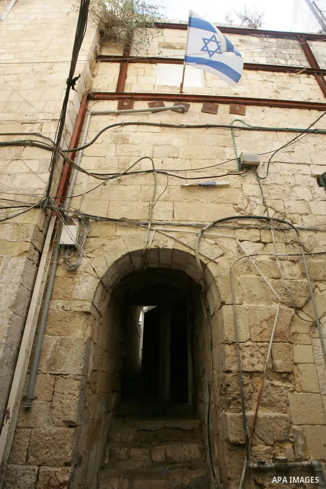 A view to the jewish houses in Jerusalem's old city on Oct. 4,2011. Jewish celebrate Kapparot which begins by reciting a prayer and then spinning the bird over their head to release the sins accumulated over the past yea...