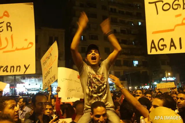 Nearly 3,000 Egyptian mourners gather in in Cairo's Tahrir Square on Oct.15, 2011, for a candlelight vigil in honor of Coptic Christians among 25 people killed in weekend clashes during a demonstration over an attack on...